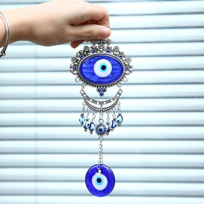 Turkish Blue Evil Eye Wall Hanging Ornaments Nazar Beads Glass Amulet Pendants ,Blessing Protection Home Decoration Lucky Pendant Charm