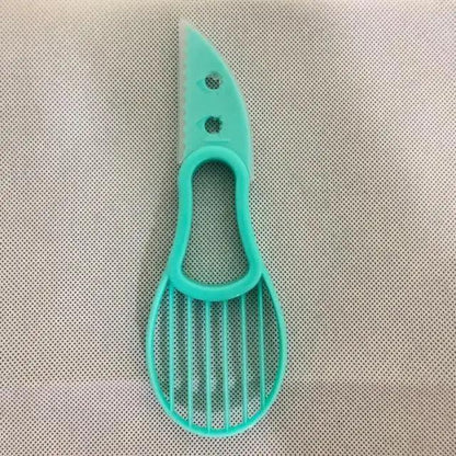 Unique Design 3 In 1 Avocado Slicer Shea Corer Butter Fruit Peeler Cutter Pulp Separator Plastic Knife Kitchen Vegetable Tools Kitchen Gadgets
